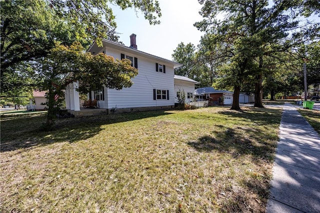 exterior space featuring a lawn