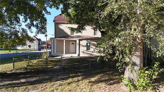 exterior space featuring covered porch