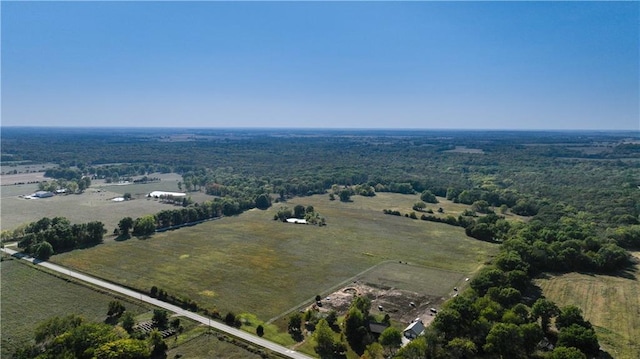 bird's eye view featuring a rural view