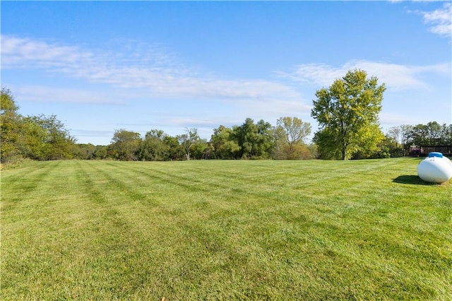 view of yard with a rural view