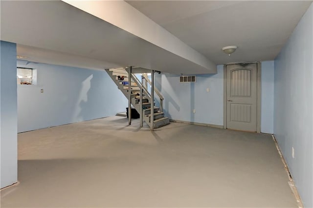 view of basement