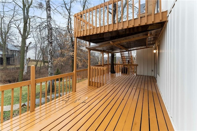 view of wooden deck