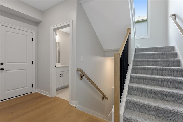 13424 W 178th St, Overland Park, KS 66013 - staircase with wood finished floors and baseboards