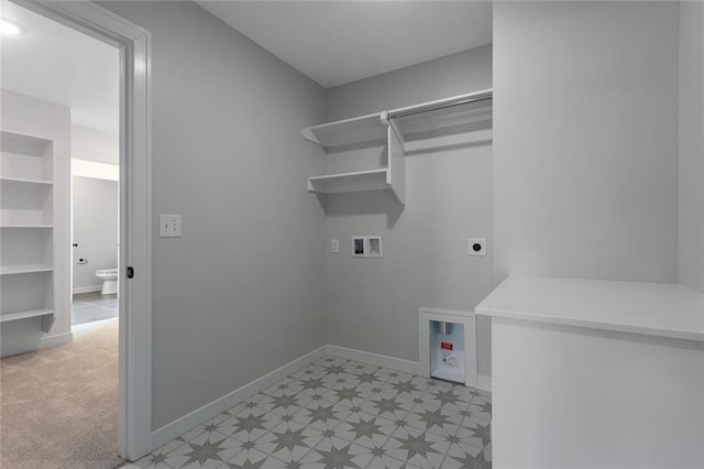 13424 W 178th St, Overland Park, KS 66013 - laundry area with hookup for an electric dryer, washer hookup, and light floors