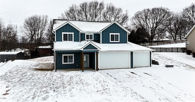 view of front of house featuring a garage