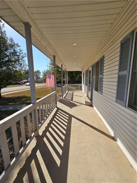 view of patio with a porch