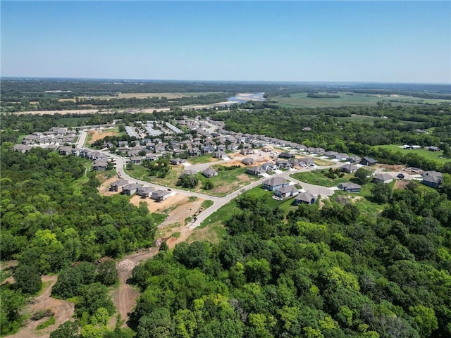 31409 W 85th Ter, De Soto, KS 66018 - bird's eye view featuring a residential view and a wooded view