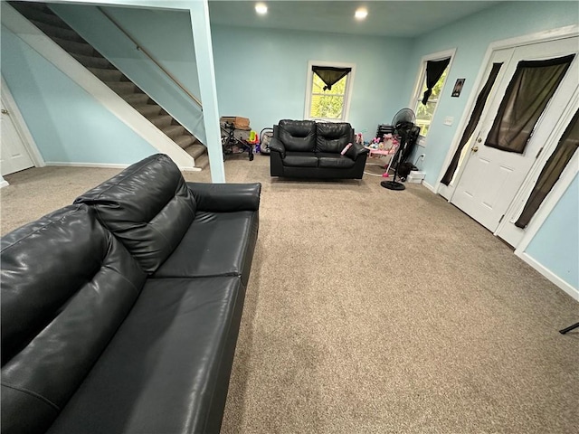 view of carpeted living room