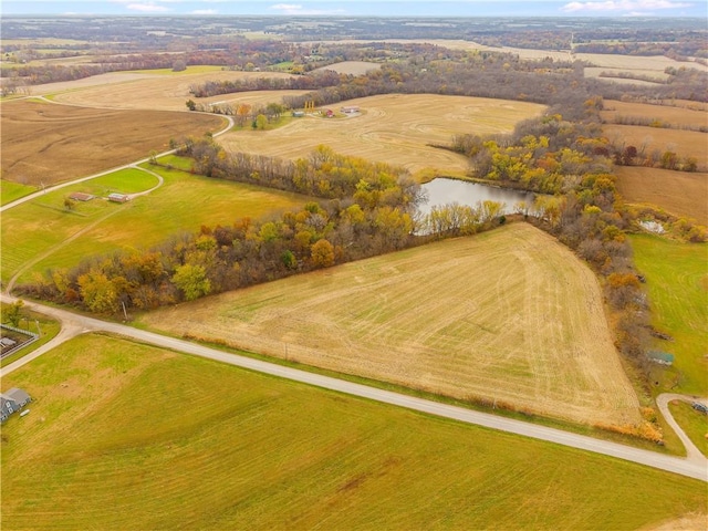 bird's eye view with a rural view