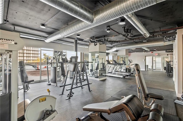 view of workout area