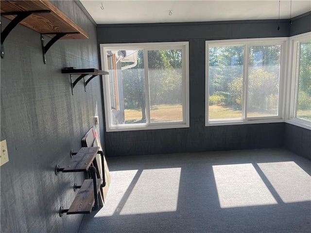 unfurnished sunroom with a healthy amount of sunlight