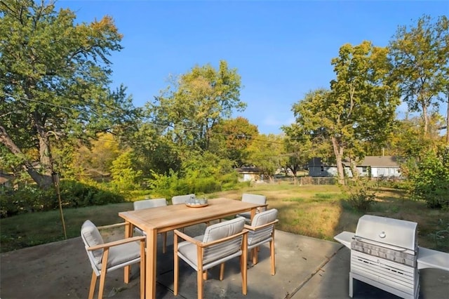 view of patio featuring area for grilling