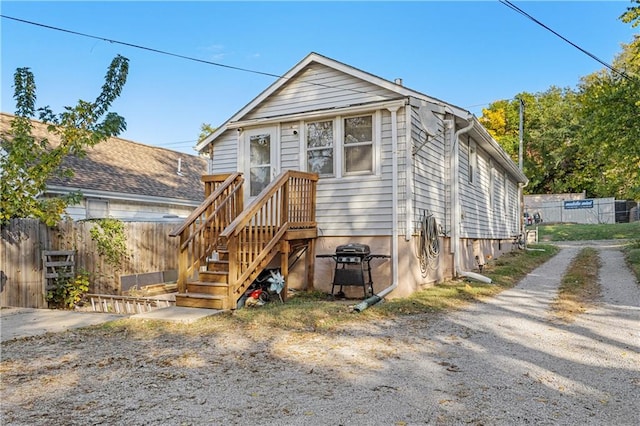 view of bungalow