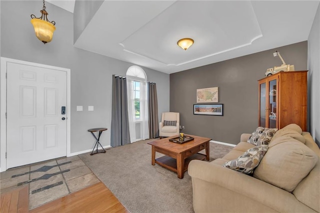 living room featuring light hardwood / wood-style flooring