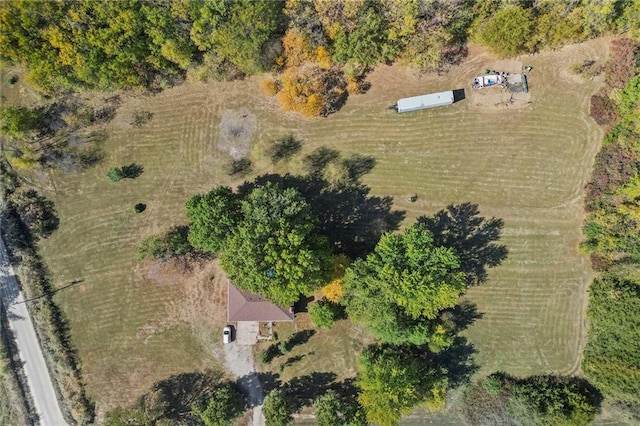 drone / aerial view featuring a rural view