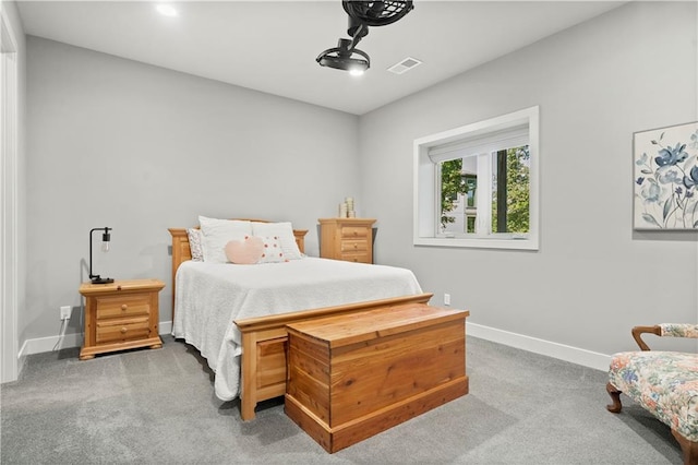 view of carpeted bedroom