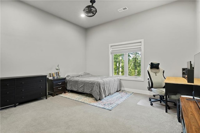 view of carpeted bedroom