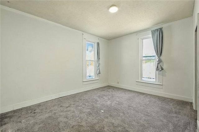 unfurnished room featuring carpet flooring