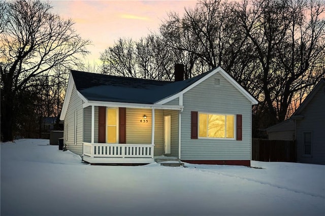 view of front of house with a porch