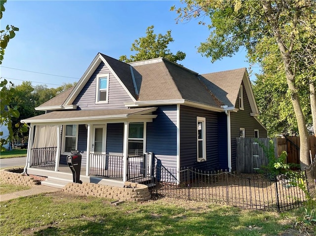 view of front of house with covered porch