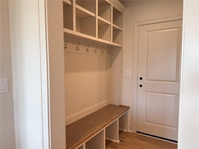 mudroom featuring wood finished floors