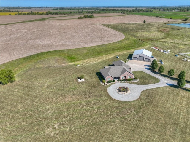 drone / aerial view featuring a rural view