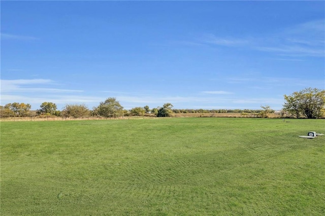 view of yard with a rural view