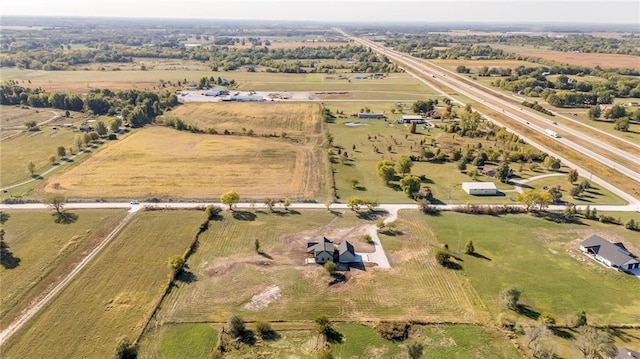 bird's eye view featuring a rural view