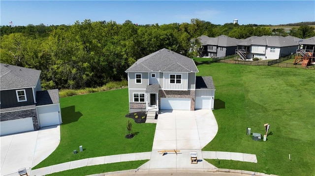 birds eye view of property