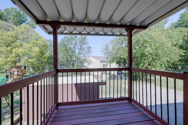 view of wooden deck