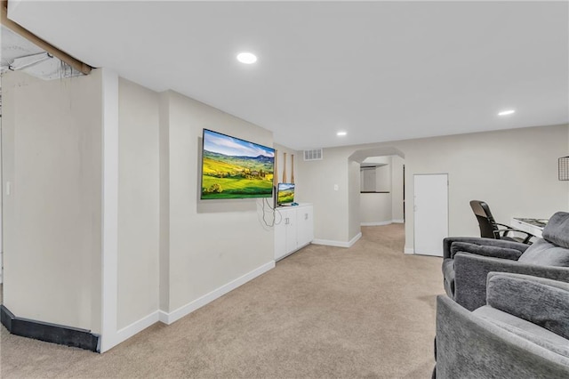 view of carpeted living room