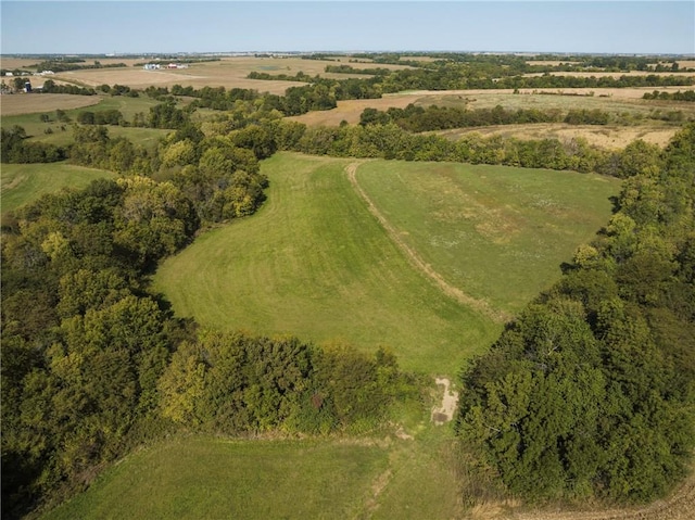 aerial view featuring a rural view