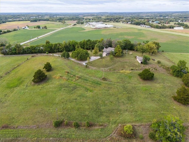 drone / aerial view featuring a rural view