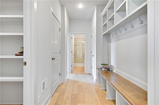 22070 W 100th Ter, Lenexa, KS 66220 - mudroom featuring light wood-style floors and recessed lighting