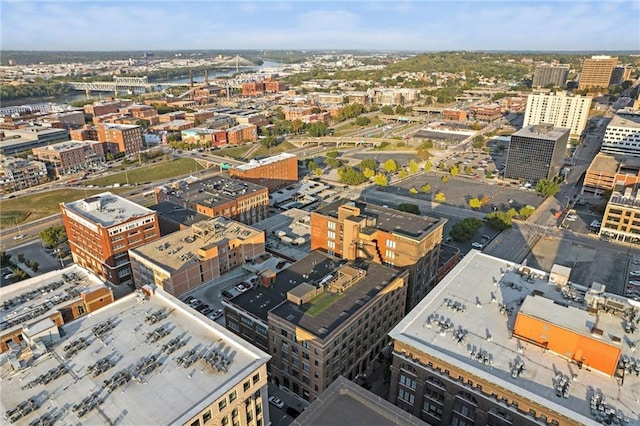 bird's eye view featuring a city view