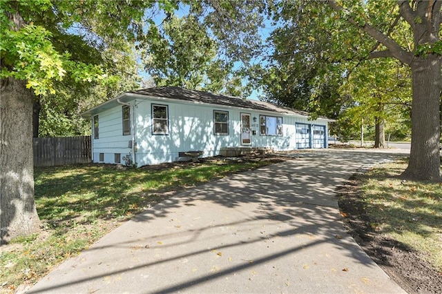 view of single story home