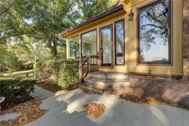 view of doorway to property