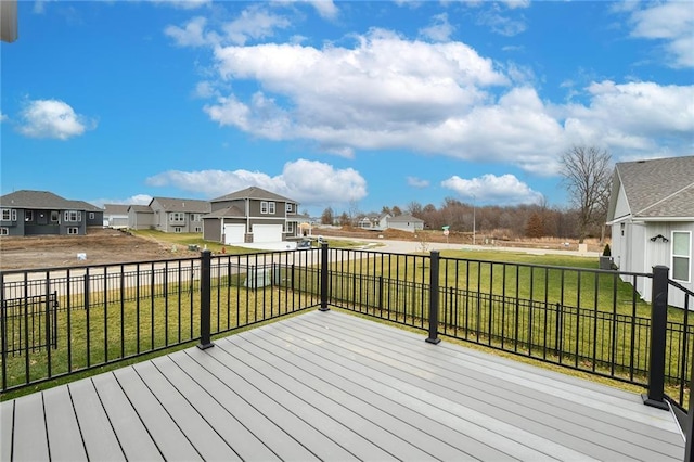 deck featuring a yard