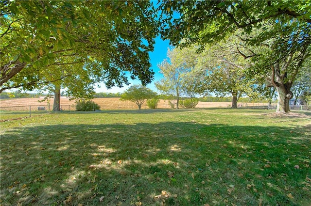 view of yard featuring a rural view