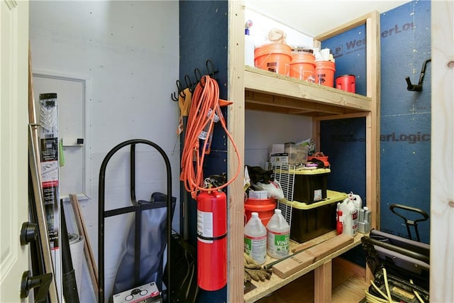 view of storage room