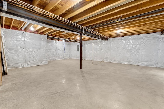 7016 N Polk Ave, Kansas City, MO 64151 - unfinished below grade area with electric panel
