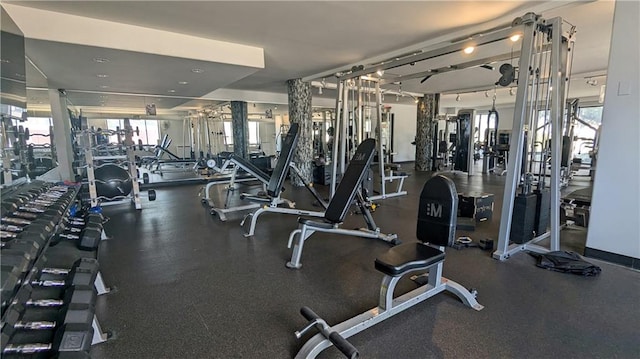 view of workout area