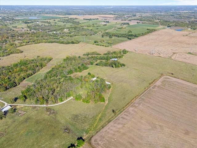 drone / aerial view featuring a rural view