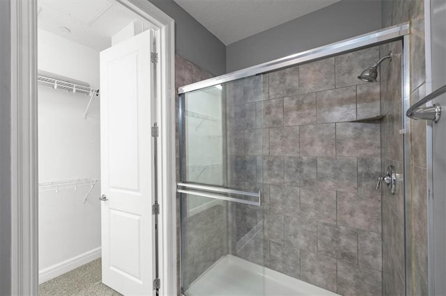 bathroom featuring walk in shower