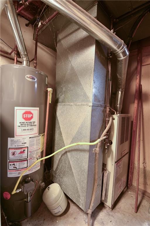 utilities featuring gas water heater