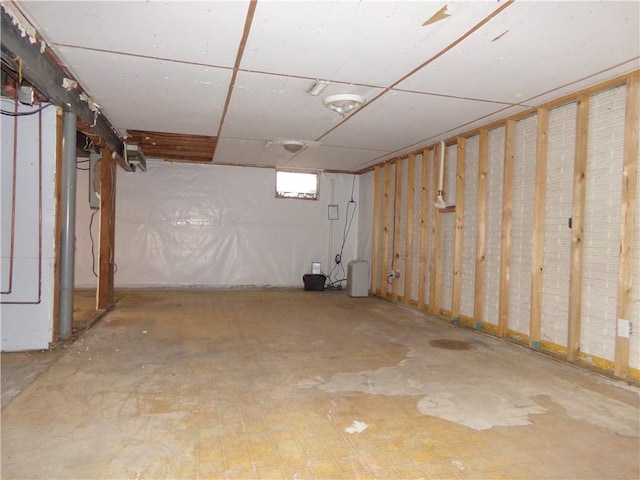 view of basement