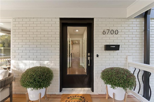 view of doorway to property