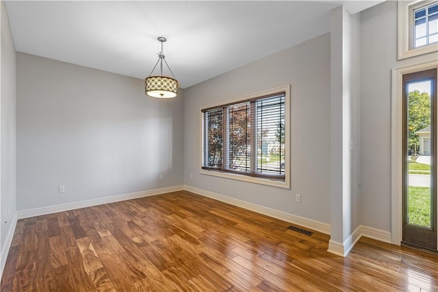 interior space featuring hardwood / wood-style flooring