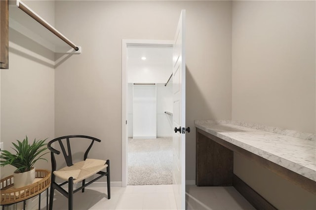 bathroom featuring tile patterned flooring