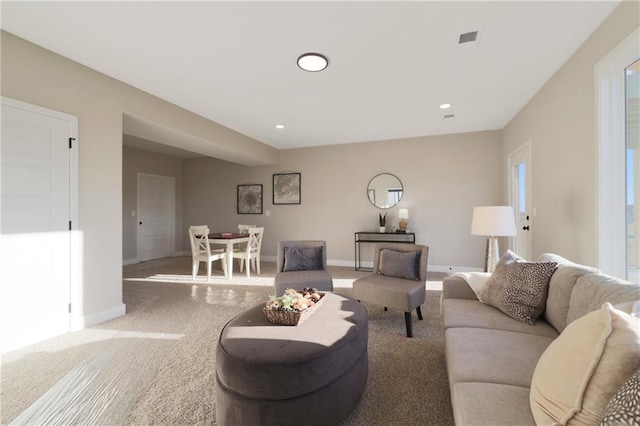 view of carpeted living room